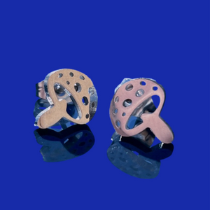 Silver mushroom stud metal earrings small cute girl kids adult cottagecore gift